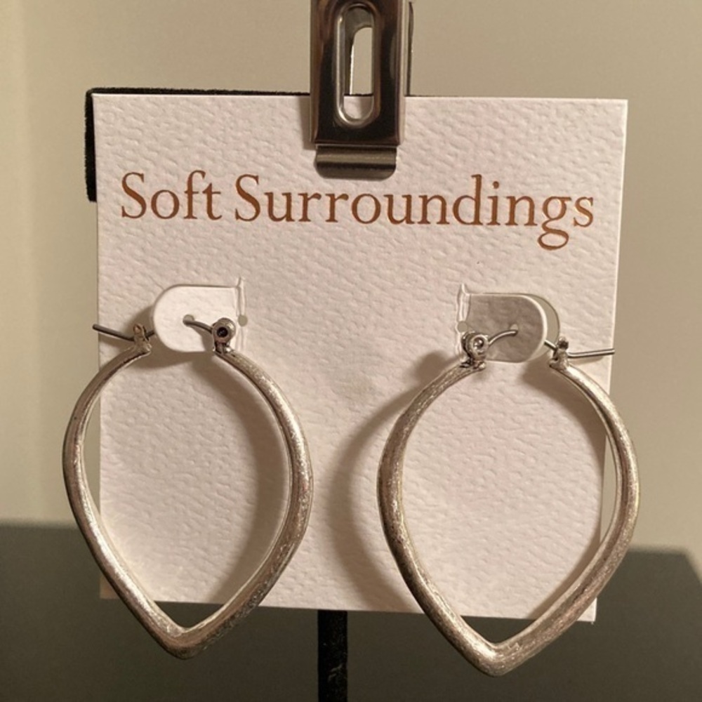 Soft Surroundings Metallic Teardrop Earrings